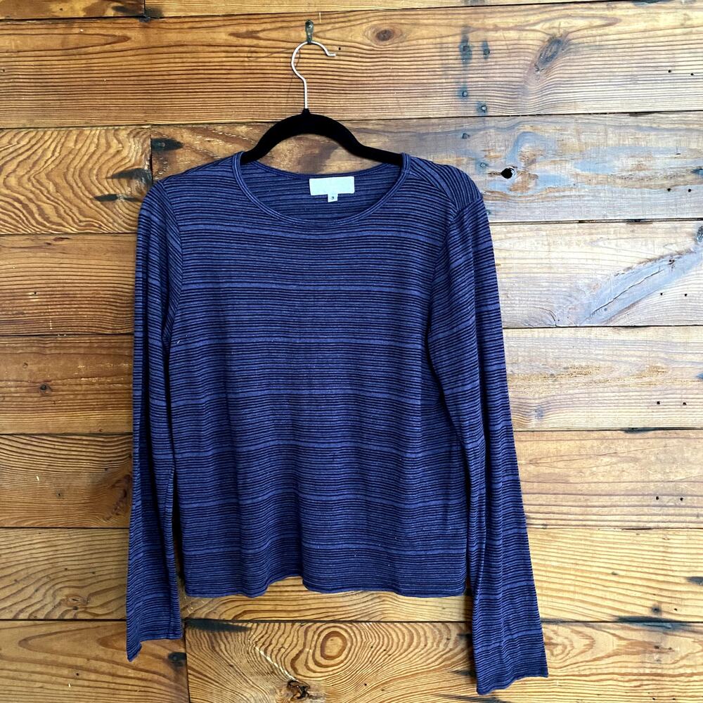 Lady & The Sailor Blue Striped Long Sleeve Top size 3/ Small